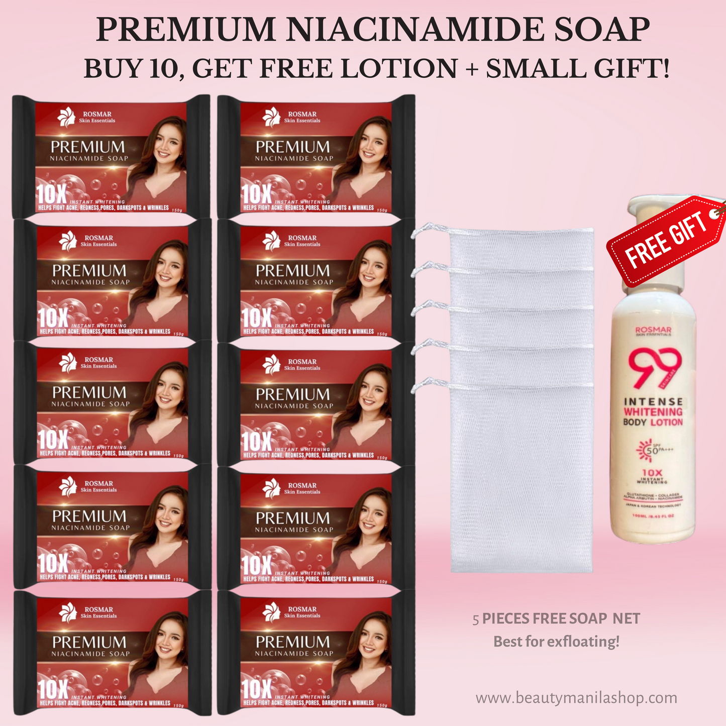 100% AUTHENTIC NIACINAMIDE SOAP 150g ROSMAR PREMIUM QUALITY