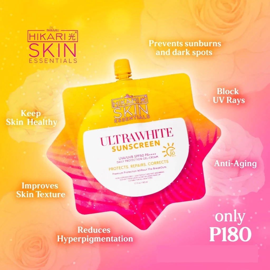 Hikari Whitening Sunscreen 50ML Whitening Brightening All Skin Type SPF50+