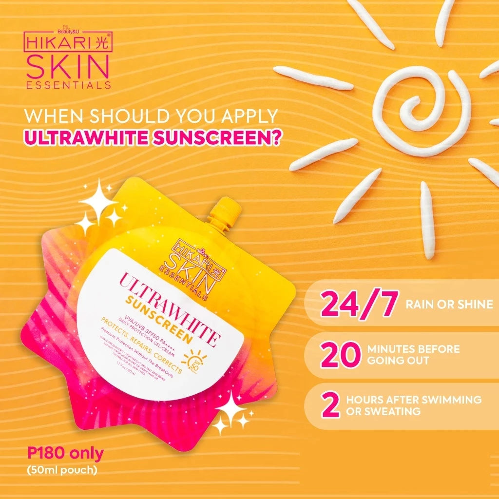 Hikari Whitening Sunscreen 50ML Whitening Brightening All Skin Type SPF50+