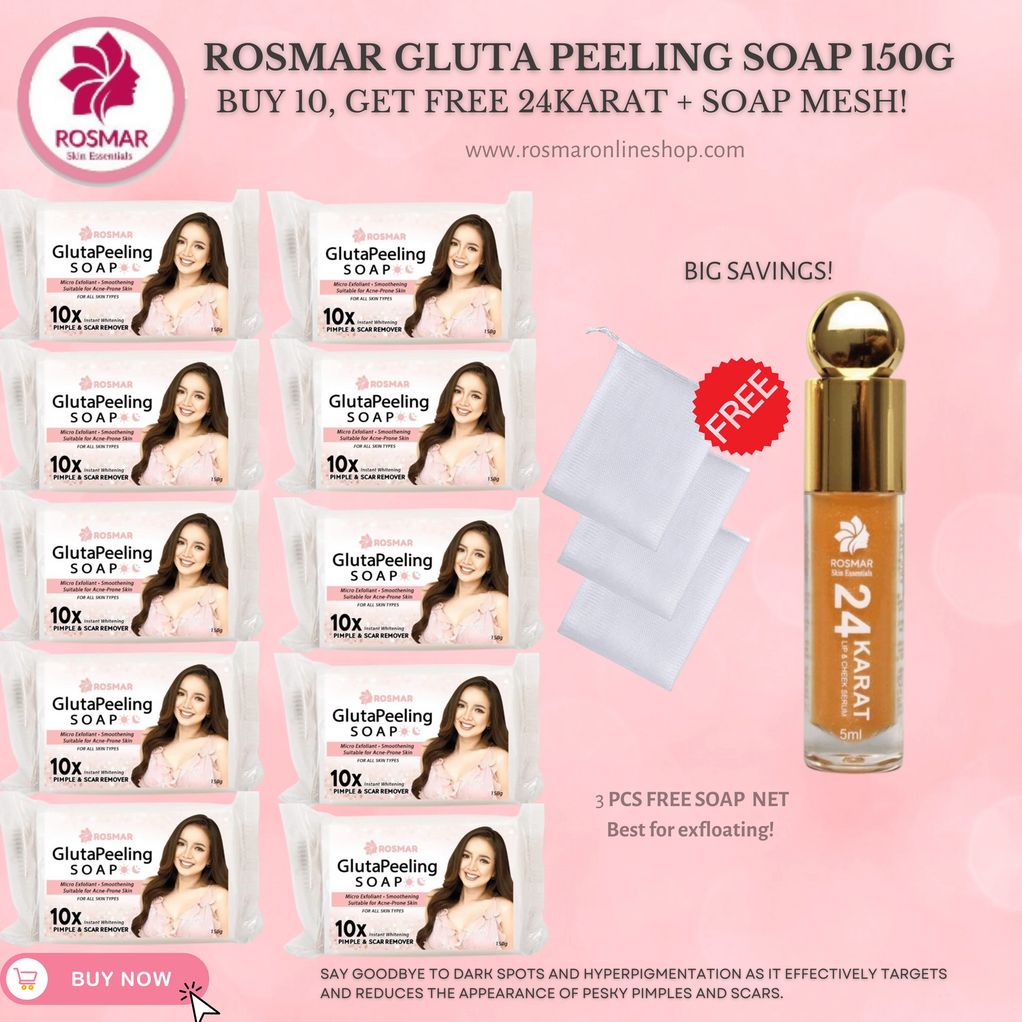 ROSMAR GLUTA PEELING SOAP