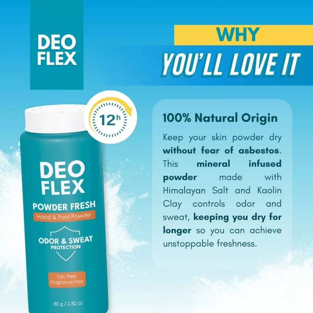 Deoflex Powder Fresh Hand & Foot Powder