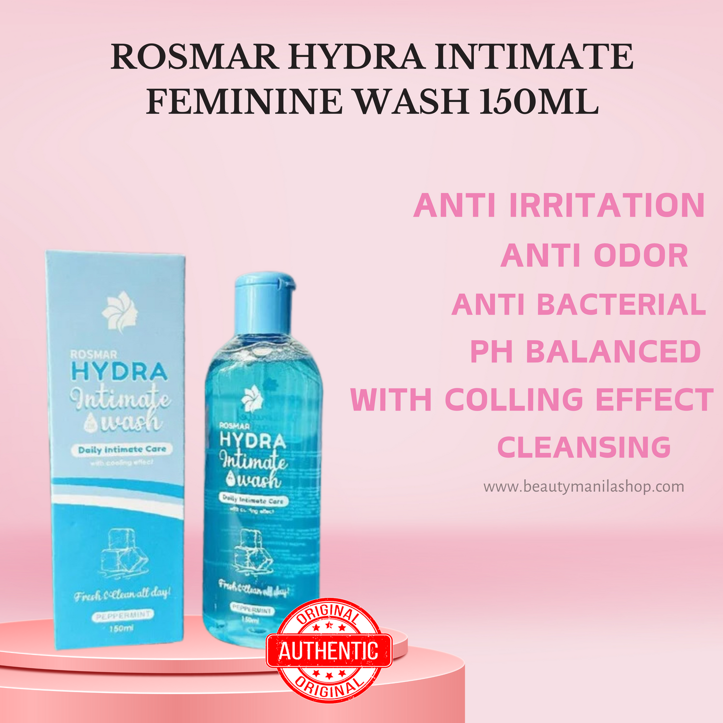 Rosmar Secret Whitening Feminine Wash & Rosmar Hydra Intimate Wash 150ml