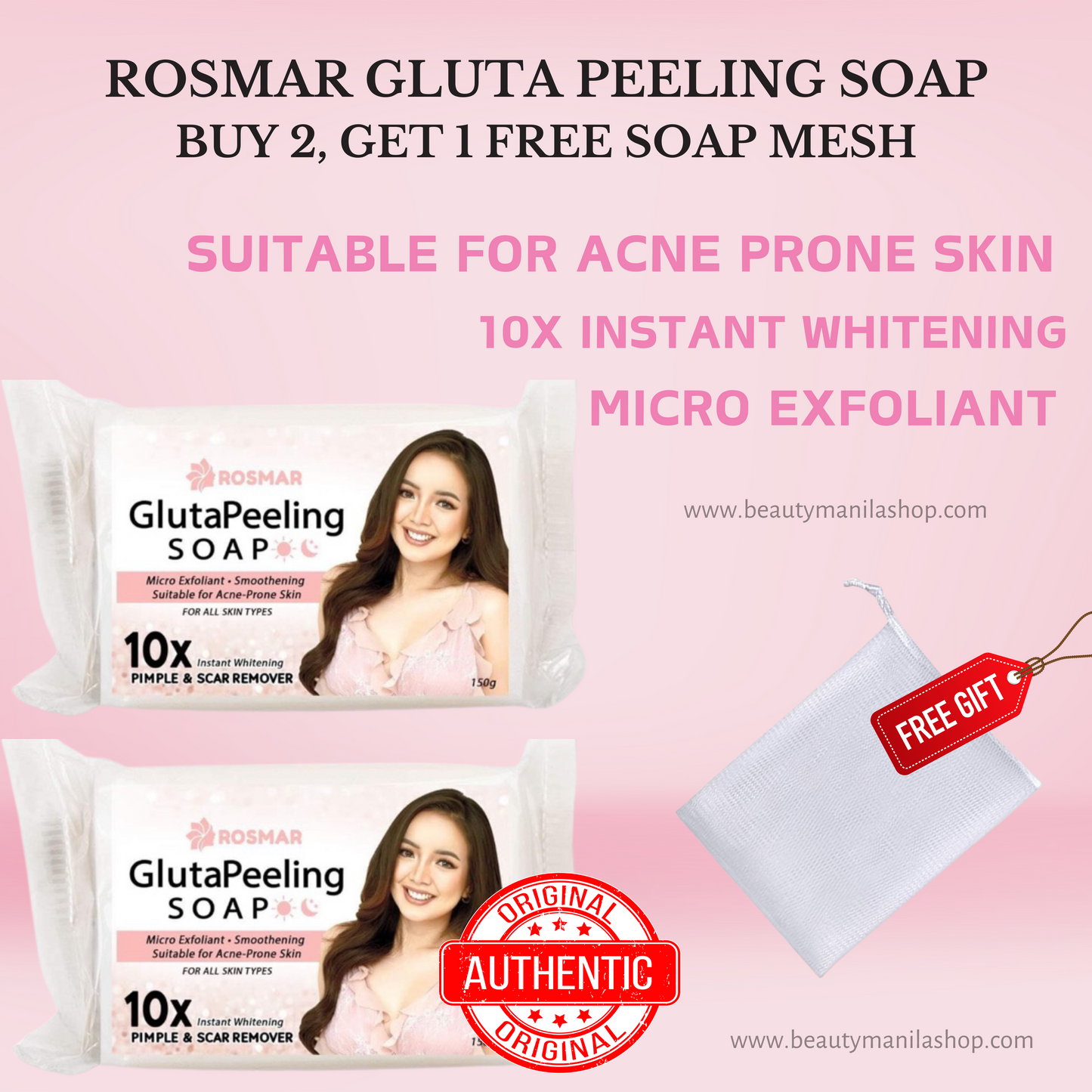 ROSMAR GLUTA PEELING SOAP