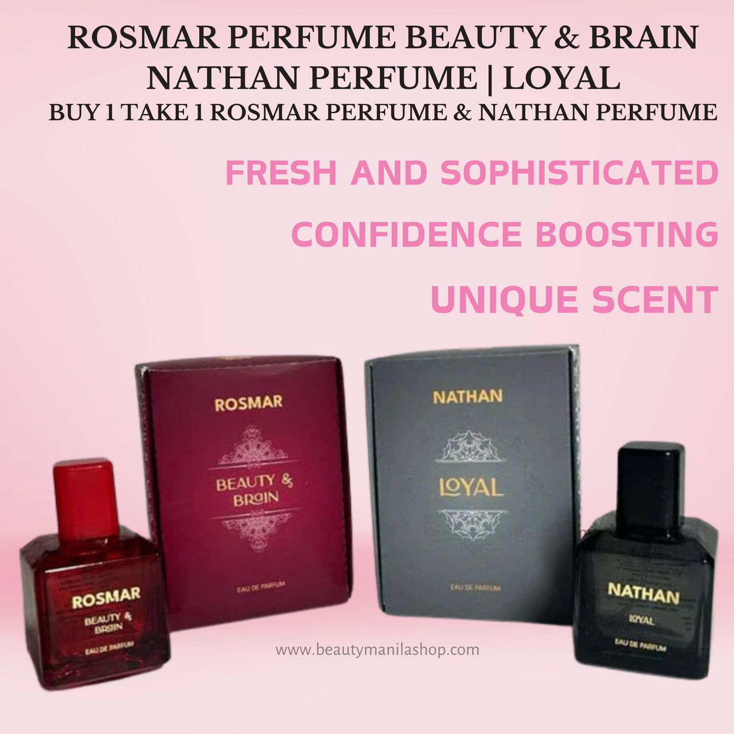 LONG LASTING SCENT WITH ELEGANT BOTTLE Beauty & Brain Perfume & Loyal Perfume HIGH-END PERFUME (MALE & FEMALE SCENT)