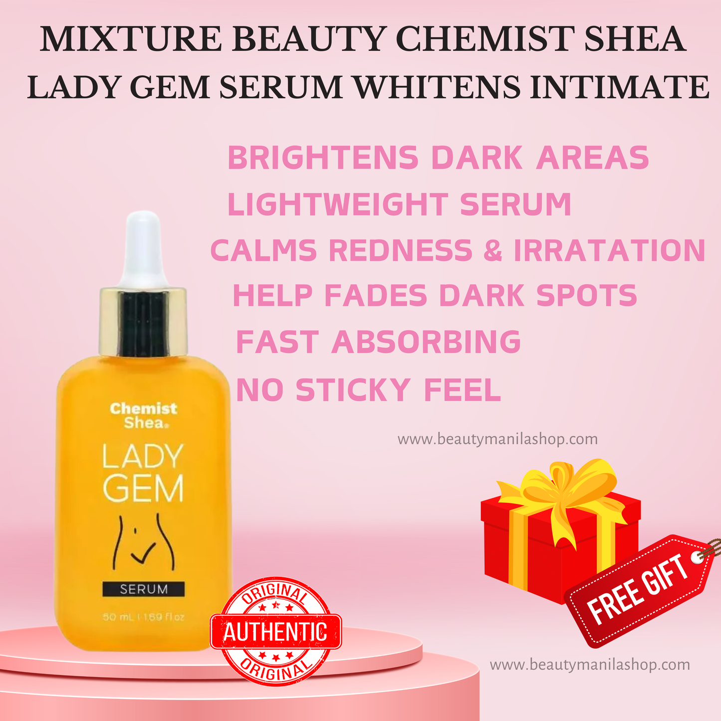 Mixtrue Beauty Chemist Shea Lady Gem Serum – Intimate Lightening Serum 50ml