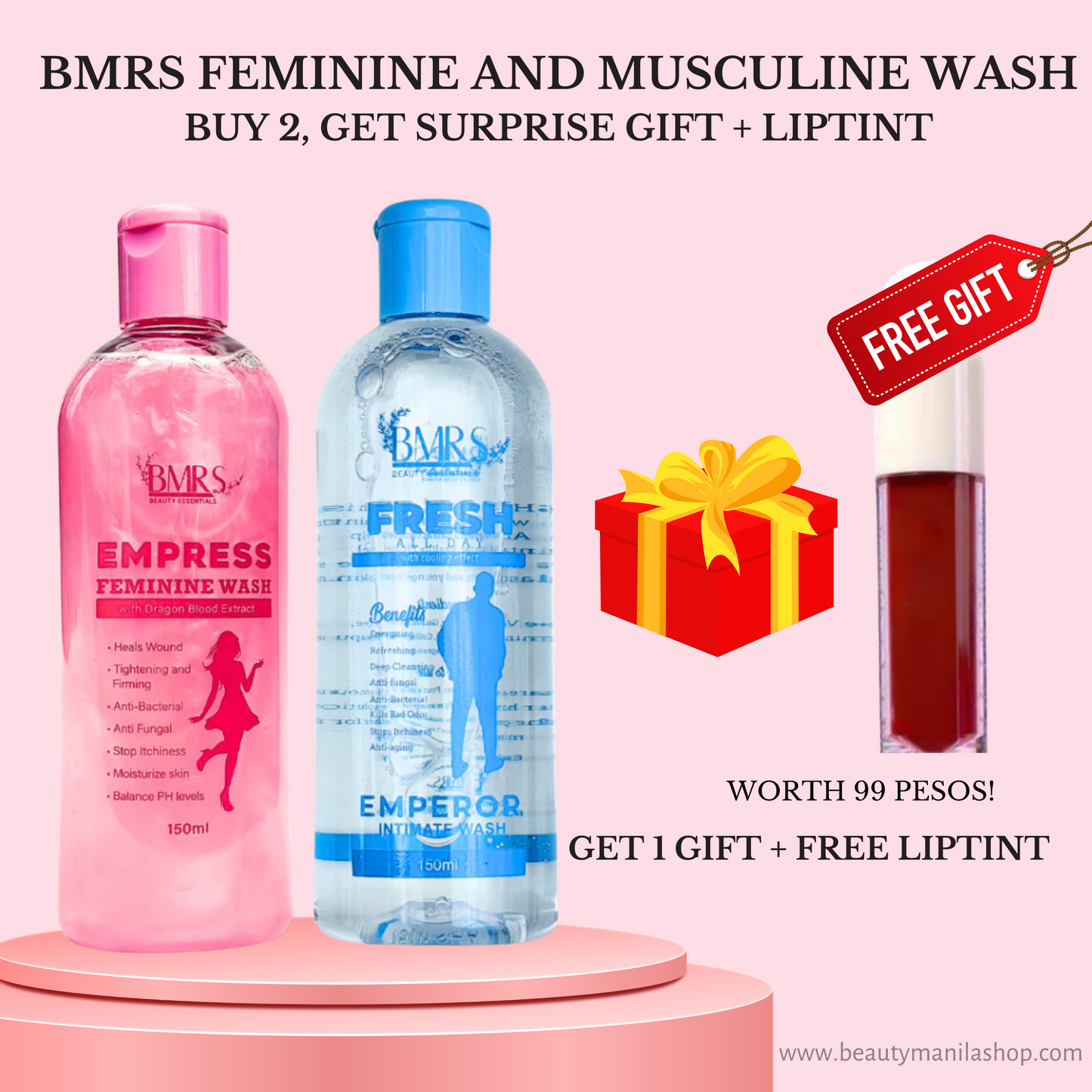BMRS Original Fresh All Day Emperor Masculine Wash for Men 150ml