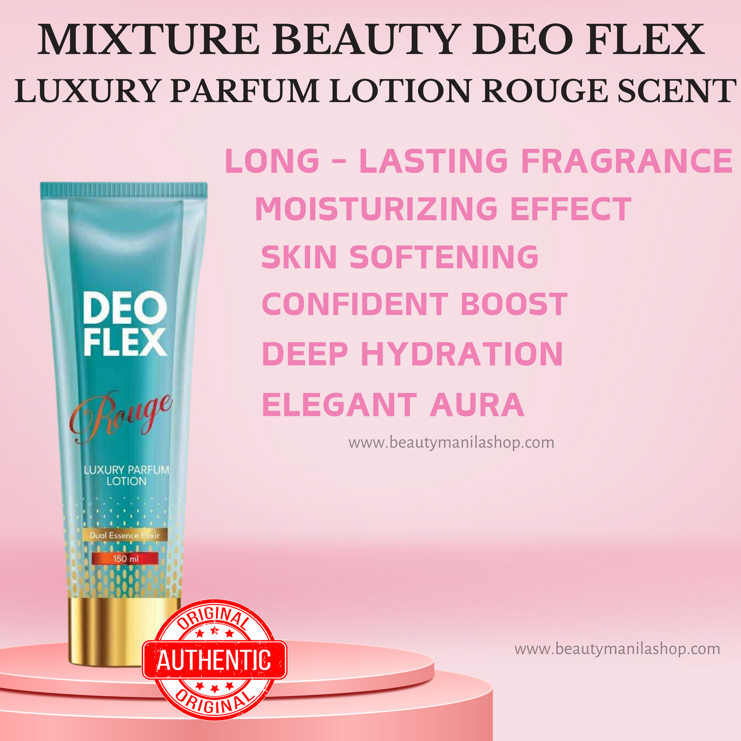 Deoflex Luxury Parfum Lotion (Rouge & Paris scent) 150ml