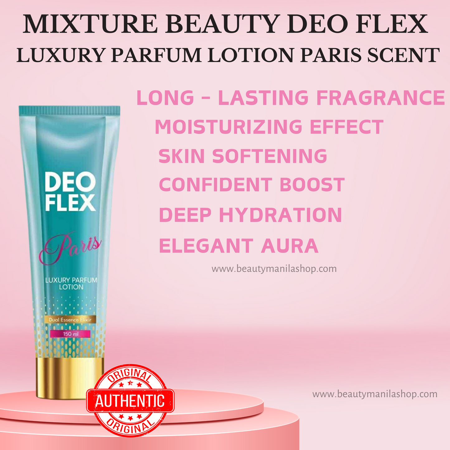 Deoflex Luxury Parfum Lotion (Rouge & Paris scent) 150ml