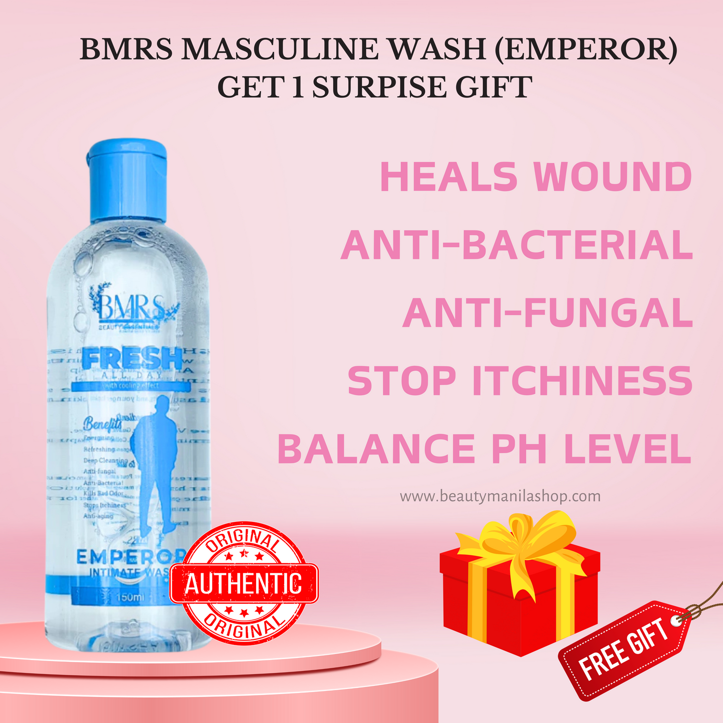BMRS Original Fresh All Day Emperor Masculine Wash for Men 150ml