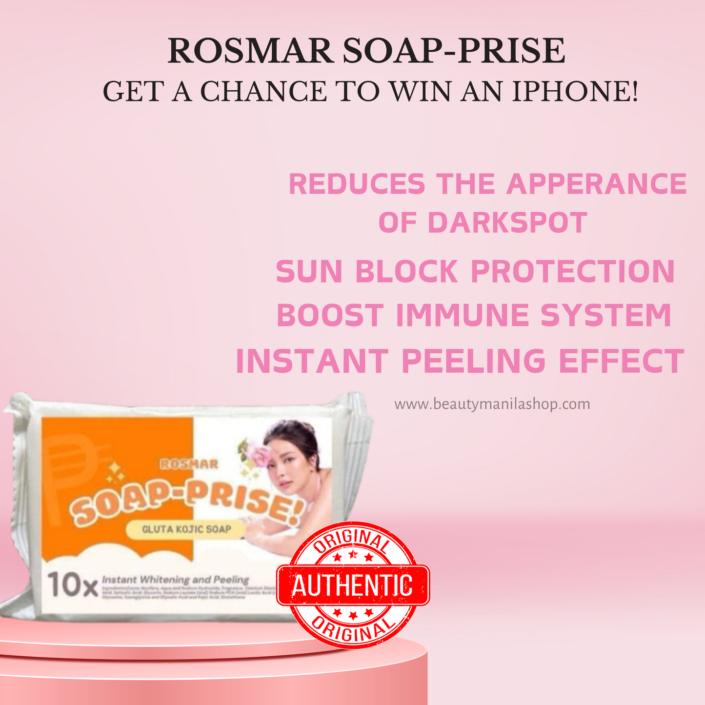 ROSMAR SOAP-PRISE GLUTA KOJIC WITH SURPRISE! (WITH LIMITED STOCKS) FAST DELIVERY