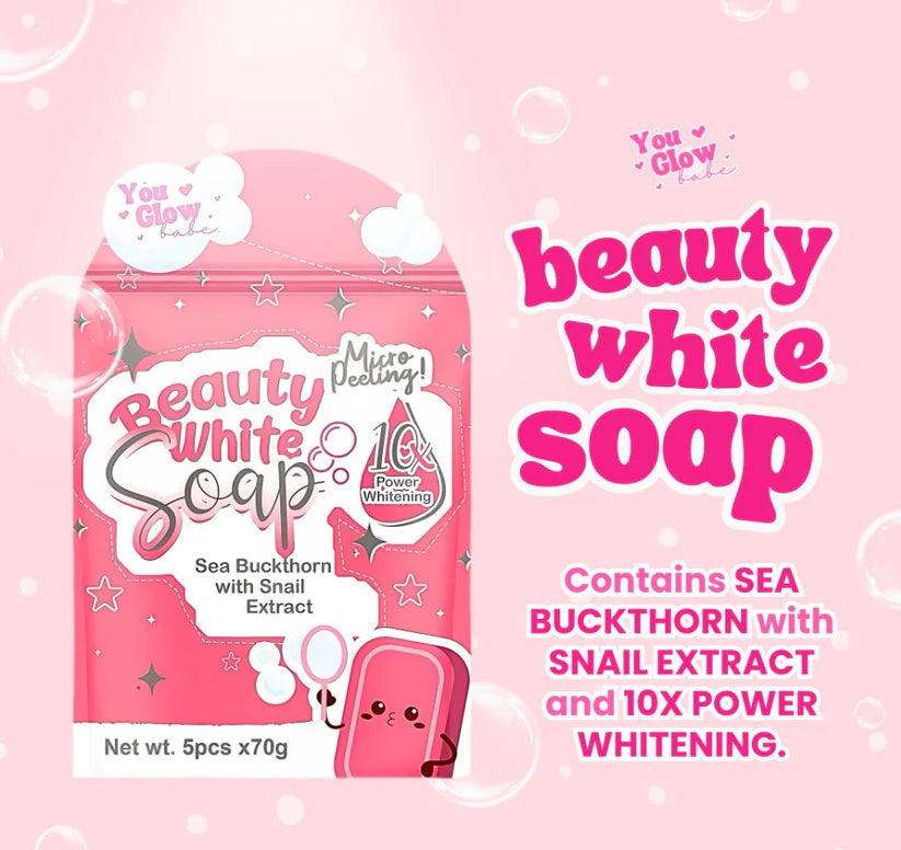 YOU GLOW BABE - BEAUTY WHITE SOAP | 10X POWER WHITENING | 5PCS PER PACK