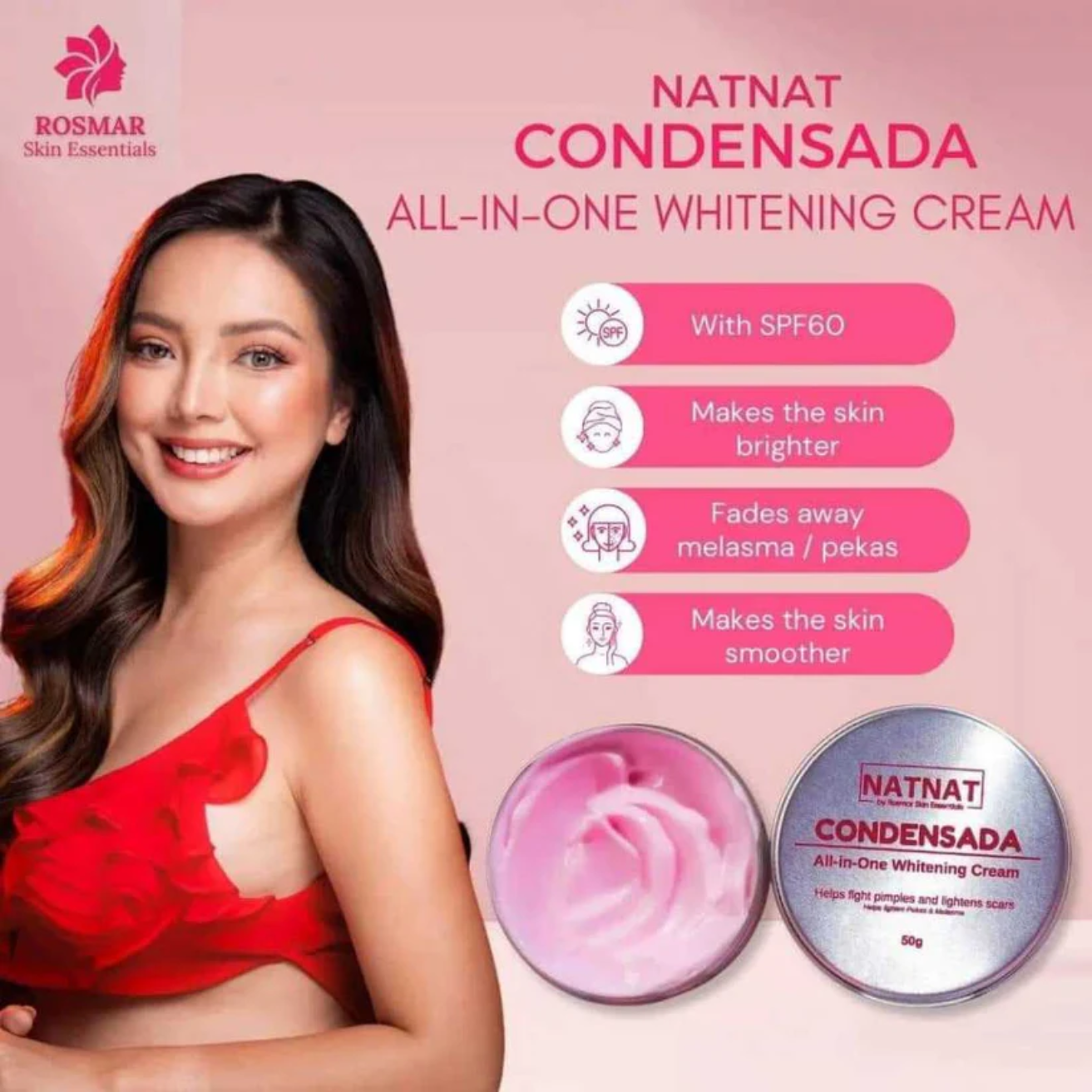 Rosmar NATNAT Condensada Melasma All-in-One Whitening Cream 50g