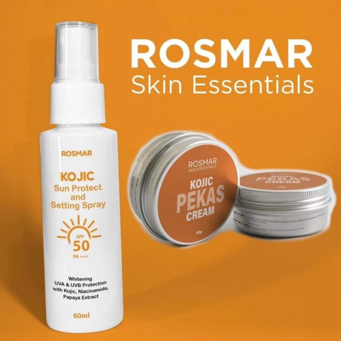 ROSMAR KOJIC PEKAS CREAM 50G PLUS KOJIC SUN PROTECT SUN SPRAY Moisturizers New Product