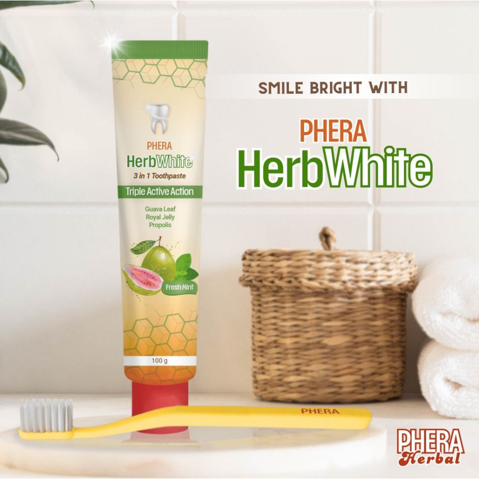 PHERA Herbal Whitening Toothpaste 1 Tube (100g)